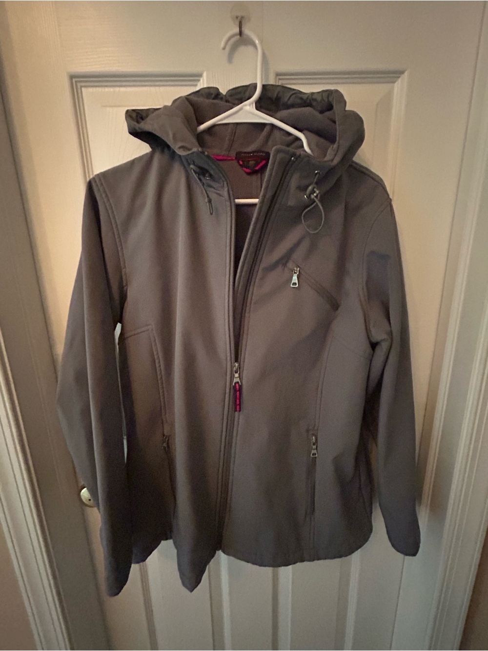 Tommy Hilfiger Gray Hooded Softshell Jacket